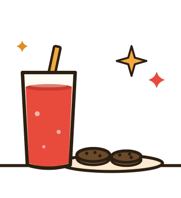 おやつに、ごくごく。